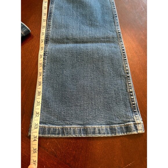 GAP 70s Flare High Rise Jeans Medium Wash Size 27 or US 4 Long TALL - Picture 10 of 14